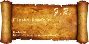 Flesko Román névjegykártya